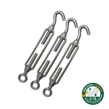 Imagem de Esticador Para Cabo De Aço 5/16 Galvanizado - 12 Unidades - ARRUD'ESTU