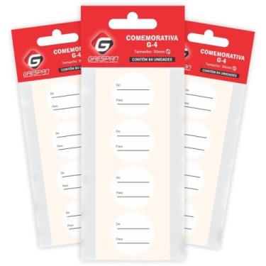 Imagem de Etiqueta para Presente Autocolante Redonda DE/PARA - Preta e Branca, P