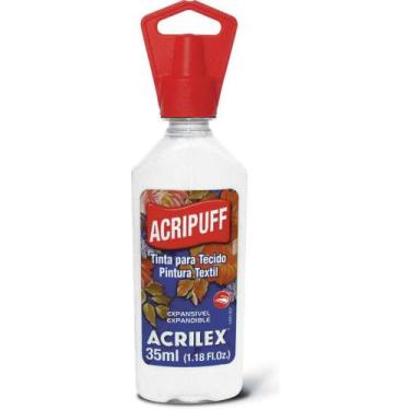 Imagem de Tinta para Tecido Acripuff 35ML Branco Pacote com 6 - Acrilex