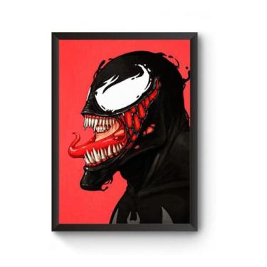 Imagem de Poster Moldurado Homem Aranha Venom - Fanarte