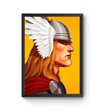Imagem de Poster Moldurado Thor Sem Barba - Fanarte