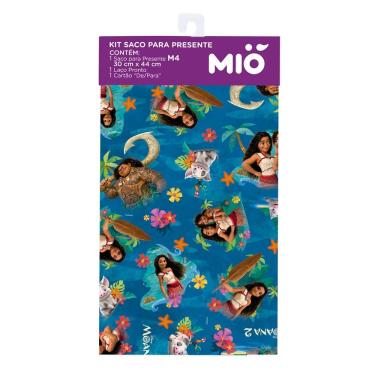 Imagem de Kit Saco para Presente Mió Disney Moana 2 Grande com 1 Laço Pronto e 1 Cartão