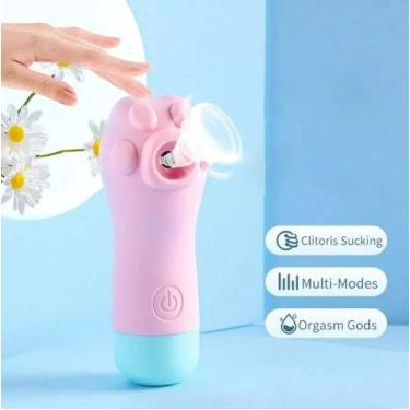 Imagem de Mini Vibrador Sugador por Pulsação em Formato de Patinha - SUPER FOFO 