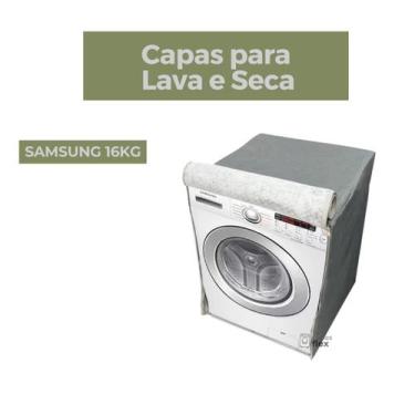Imagem de Capa lava e seca samsung 16kg impermeável flex - Capas Flex, CINZA