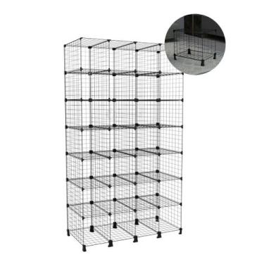 Imagem de Estante Prateleira Expositor Aramado 28 Nichos Vertical 40cm Profundid