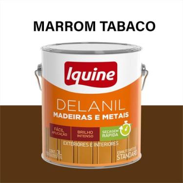 Imagem de Tinta Esmalte Madeira e Metais Ultra Resistivo 3L - Iquine, Marrom/tab