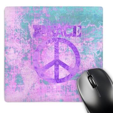 Imagem de 3dRose Mouse pad LLC 20,3 x 20,3 x 0,63 cm, mapa mundial roxo vintage da paz (mp_33744_1)