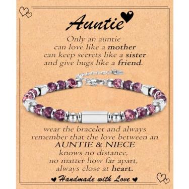 Imagem de Presentes de Dia das Mães para Esposa, Mãe, Avó, Nova Mãe, Bônus, Mãe, Irmã, Cachorro, Tia, Madrasta, Sogra, Namorados, Mãe, Cunhada, Pulseiras de Contas Presente para Mulheres Meninas, 6.7, Pedra,