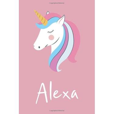 Imagem de Alexa: Personalized Unicorn Sketchbook For Girls And kids With Customized Name, Birthday Gift Idea, 120 Pages of 6" x 9" Blank Paper for Drawing, Sketching, Doodling (Sketch Books For Kids)