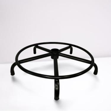 Imagem de Base Estrela Aranha para Mocho Caixa com Aro de Apoio, Ponteiras Antiderrapantes, Estrutura Resistente em Aço, Cor Preta, Ideal para Escritório, Clínicas e Uso Profissional Escritex