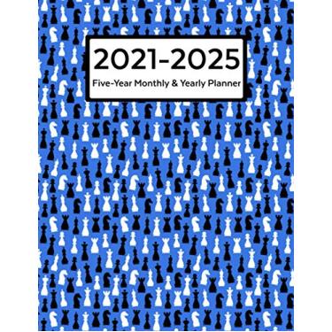 Imagem de 2021-2025 Five-Year Planner: Chess Pieces Pattern 60 Month Calendar