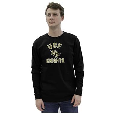 Imagem de Camiseta masculina de manga comprida NCAA Central Florida Golden Knights Line Up Team Color, Central Florida Golden Knights preta, média