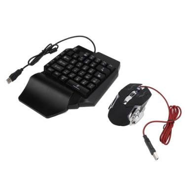 Imagem de Teclado para Jogos RGB de Meia Mão e Combinação Retroiluminada - 3 in e G Pack para Casa - Teclado para Jogos Com Uma Mão e Combinação para Jogadores