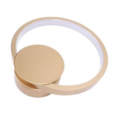 Imagem de Lâmpada Redonda de Montagem Em Parede de 23 Polegadas, Luminária de Parede LED, Luminária de Parede Preta Embutida para Sala de Estar, Quarto, Corredor, Interna Com Controle Remoto