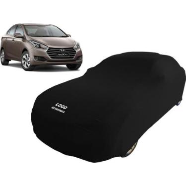 Imagem de Capa Para Cobrir Carro Hyundai Hb20s Tecido Helanca - Mz, Preta