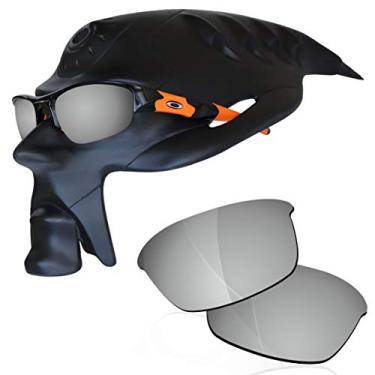 Imagem de RockShell Lentes polarizadas de substituição para óculos de sol Oakley Flak Jacket - GT Silver