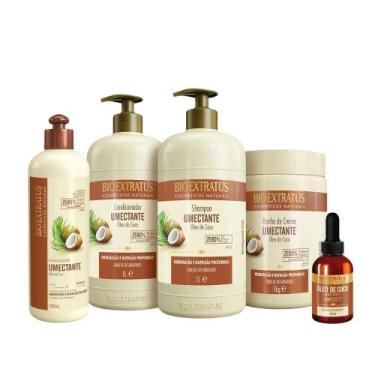 Imagem de Kit Bio Extratus Umectante Óleo de Coco Shampoo Condicionador Máscara 