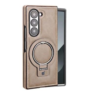 Imagem de Suporte de anel magnético para Samsung Galaxy Z Fold 6 5 4 3 Fold6 Fold5 Fold4 Fold3 Capa de telefone à prova de choque Kickstand Capa protetora, cinza, para Galaxy Z Fold 3