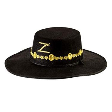 Imagem de Rubie's Costume Co Chapéu masculino Zorro Deluxe, Preto, tamanho nico