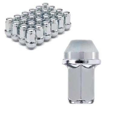 Imagem de VODCACA 611-288 24 Unidades de Porcas de Roda Estilo Fábrica(Cromadas) M14X2.0 Porca de Roda Adequada para 2000-2014 Ford F150/2003-2014 Expedition Lincoln Navigator Substitua 4L3Z-1012-A 7L1Z-1012-A
