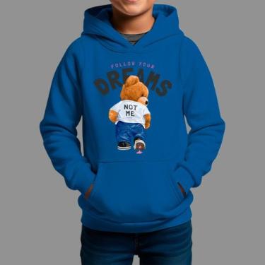 Imagem de Moletom Canguru Infanto Juvenil Algodão Casual Inverno Blusa De Frio H