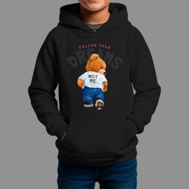 Imagem de Moletom Canguru Infanto Juvenil Algodão Casual Inverno Blusa De Frio H