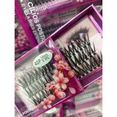 Imagem de Tufos Fada Color 40 pelos para extensão de cílios  curvatura L efeito 