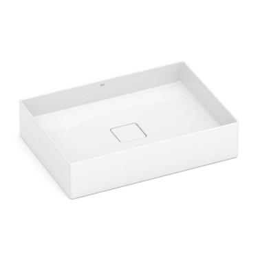 Imagem de Cuba de Apoio Retangular 51cm x 36cm sem Mesa T6 Terra Roca Branco