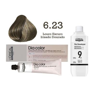 Imagem de Tonalizante Dia Color 6.23 Louro Escuro Irisado Dourado + Emulsão Reve