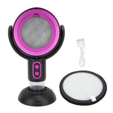 Imagem de Exaustor de cozinha portátil QANYEGN, exaustor de cozinha portátil, íon negativo de 2 velocidades, alimentado por USB, para apartamento 5V 8W preto e dourado (Preto Roxo)