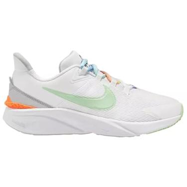 Imagem de Nike Tênis de corrida infantil unissex, Branco/Verde Vapor - Pó de fóton/Multi, 20