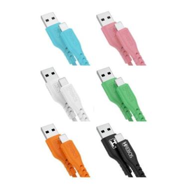 Imagem de Cabo Turbo Colorido Reforçado 1M Novos Modelos Iphones - HREBOS, Sorti