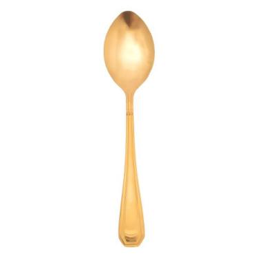 Imagem de Colher Dourada de Mesa Sopa Jantar Victoria Gold Inox Fratelli