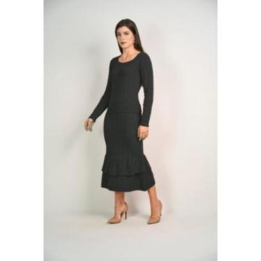 Imagem de Blusa De Frio Longa Saia Midi Conjunto Tricot Modal Premium-Feminino