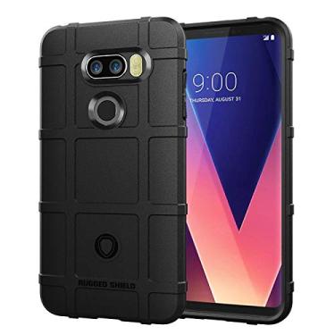Imagem de ZYZX Capa JSGHD adequada para LG V30/V30s, capa protetora de grau militar testada contra quedas, capa híbrida resistente a impactos para LG V35 ThinQ - preta