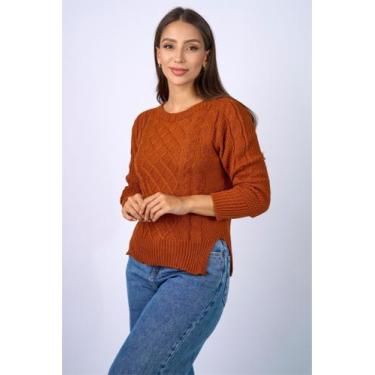 Imagem de Blusa feminina tricot mullet swg fenda lateral-1115 - MIMO MALHAS, Fer