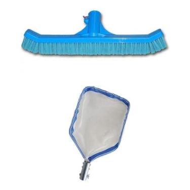 Imagem de Kit Peneira Ultra Fina E Escova Curva Piscinas - RR PISCINAS