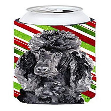 Imagem de Black Standard Poodle Candy Cane Christmas Tall Boy Beverage Insulator Hugger SC9794TBC