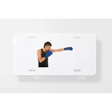 Imagem de Capa para placa de carro Boxing Man – Capa para placa de carro – Capa para placa de carro 15 x 30 cm