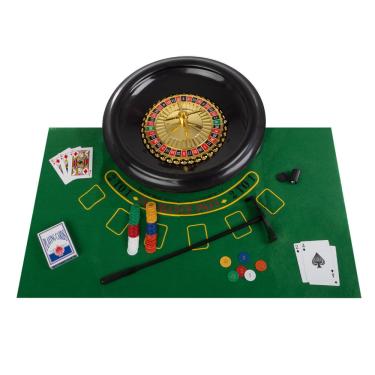 Imagem de Conjunto de rodas de roleta Trademark Poker de 16 polegadas com mesa e fichas
