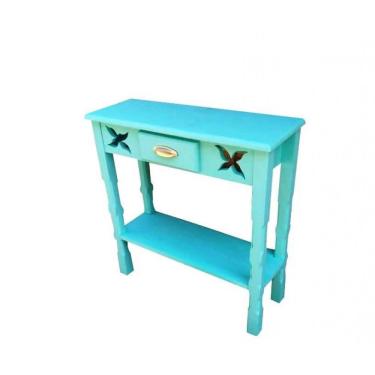 Imagem de Aparador Turquesa Com Gaveta Falsa Madeira Jd Móveis