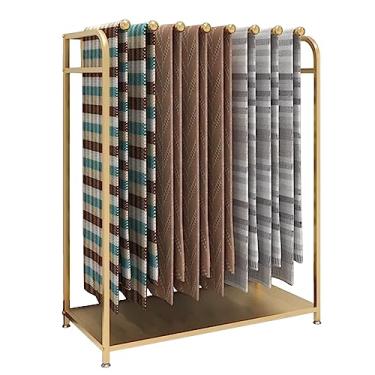 Imagem de Suporte organizador de fita para sala de artesanato Toalheiro comercial para banheiro/piscina/chuveiro/hotel, suporte organizador de chão para exibição de cobertor/colcha/cachecol, barra giratória