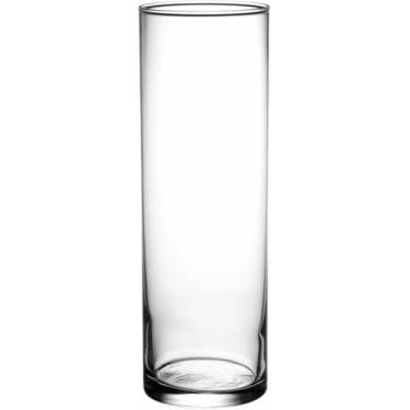 Imagem de Vaso cilíndrico de vidro Flora de 30,48 cm