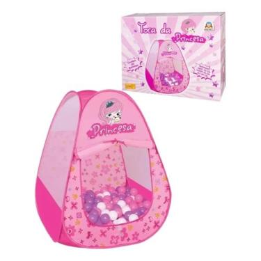 Imagem de Barraca Toca Cabana Infantil Princesa com  60 Bolinhas - Braskit