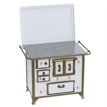 Imagem de Fogao a Lenha GII N 2 Renaissance Branco Flor