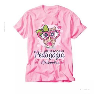 Imagem de Camiseta Professores Educação Pedagogia Escola Camisa Rosa - loja dink