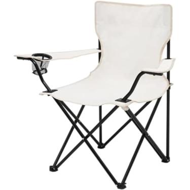 Imagem de ZYHSIJOBAS Cadeira de campismo, cadeira dobrável ao ar livre com apoios de braços, ultra leve, portátil, cadeira reclinável, cadeira de lazer, banco de pesca, cadeira dobrável