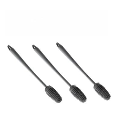 Imagem de Kit Escova De Lavar Garrafa Mamadeira Copo Taça Silicone(Kit 3)