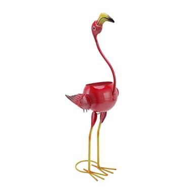 Imagem de Flamingo forma de flor Planta de planta suculenta planta verde decoração de jardim em forma de animal fofo vaso de flores