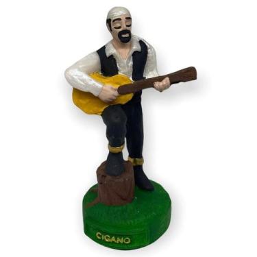 Imagem de Escultura Cigano Branco 11 cm em Resina - Lua Mística - 100% Original 